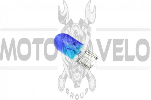Лампа Т10 (безцокольная)   12V 3W   (габарит, приборы)   (синяя)   YWL, шт