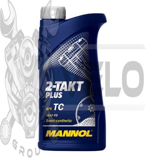Масло   2T, 1л   (полусинтетика, 2-Takt Plus API TC)   MANNOL, шт