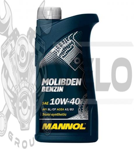 Масло   4T, 1л   (SAE 10W-40, полусинтетика, Molibden Benzin API SL/CF)   MANNOL, шт