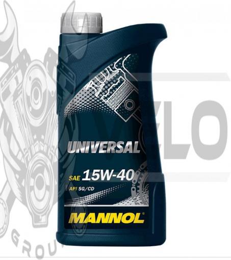 Масло   4T, 1л   (SAE 15W-40, минеральное, Universal API SG/CD)   MANNOL, шт