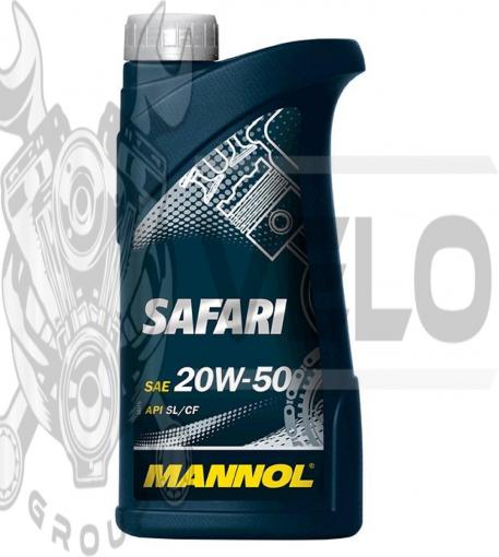 Масло   4T, 1л   (SAE 20W-50, минеральное, Safari API SL/CF)   MANNOL, шт