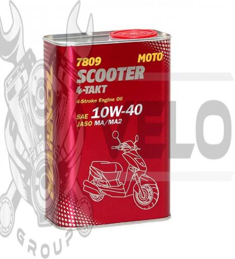 Масло   4T, 1л   ж/б   (SAE 10W-40, 7809 Scooter 4-Takt API SL)   MANNOL, шт