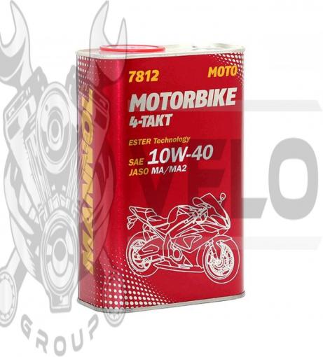 Масло   4T, 1л   ж/б   (SAE 10W-40, 7812 Motorbike 4-Takt API SL)   MANNOL, шт