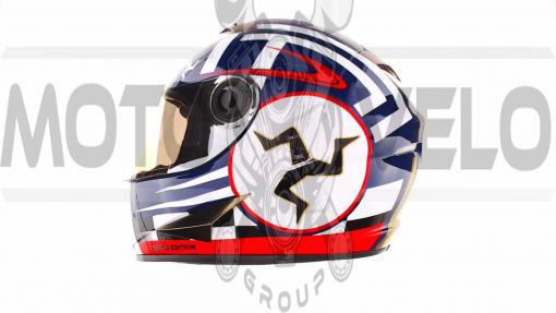 Шлем-интеграл   (mod:B-500) (size:XL, черно-красно-белый)   BEON, шт