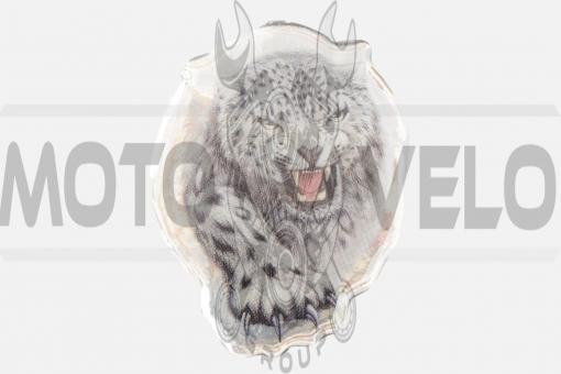 Наклейка   декор   SNOW LEOPARD   (8,5х6,5см, силикон)   (#SEA), шт