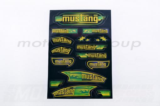 Наклейки (набор)   MUSTANG   (33х22см, черные)   SEA, шт