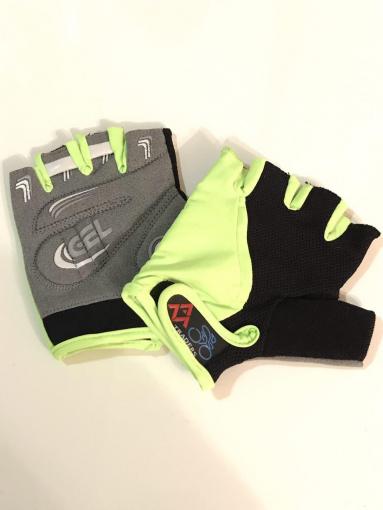 Перчатки вело "Traders" (без пальцев, гелевые, черно-cеро-салатовые, size:M)
