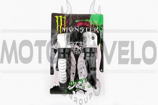 Подножки пассажирские (mod:1, черные) MONSTER ENERGY