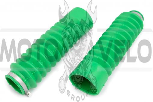 Гофры передней вилки (пара)   Zongshen, Lifan 125/150   (зеленые)   EVO
