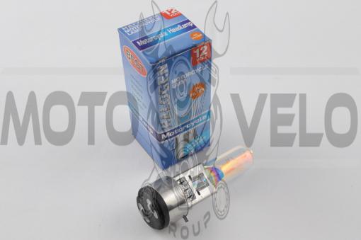 Лампа BA20D (2 уса)   12V 50W/50W   (хамелеон радужный)   BEST   (mod:A)