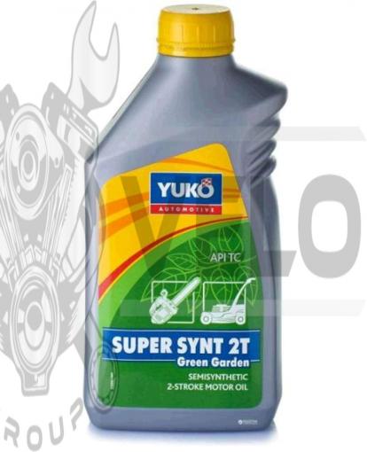 Масло   2T, 1л   (полусинтетика, SUPER SYNT 2T Green Garden, JASO, ISO-L-EGC, API TC)   YUKO