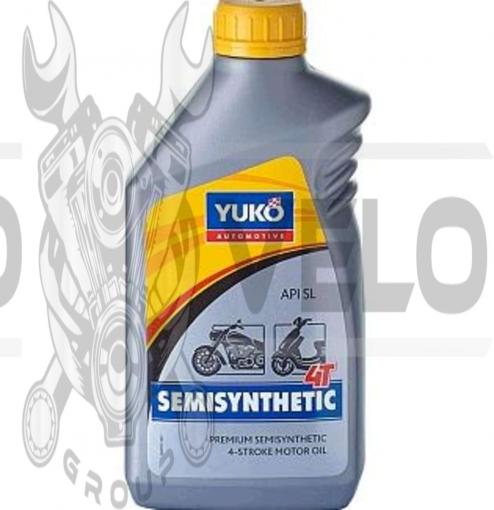 Масло   4T, 1л   (SAE 10W-40, полусинтетика, SEMISYNTHETIC, API SL, JASO MA)   YUKO