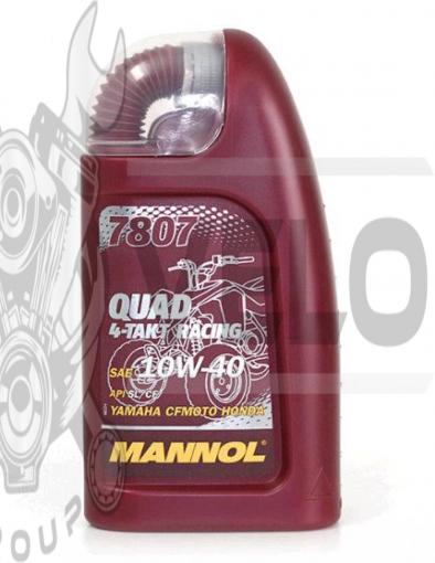 Масло   4T, 1л   (SAE 10W-40, синтетика, 7807 Quad 4-Takt Racing API SL/CF)   MANNOL