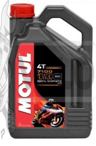 Масло   4T, 4л   (синтетика, 10W-30, 7100, API SL/SJ/SH/SG)   MOTUL   (#104090)