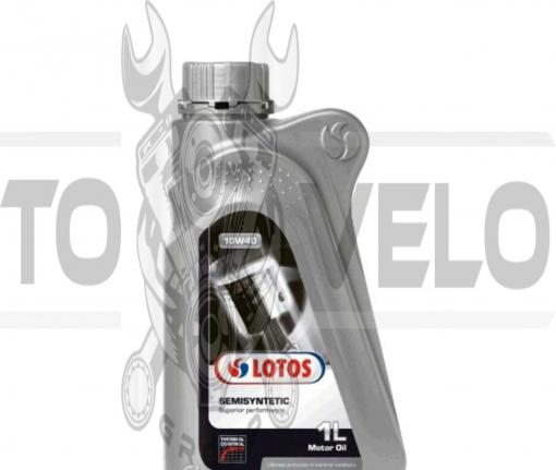 Масло автомобильное, 1л   (SAE 10W-40, полусинтетика, MOTOR SEMISYNTETIC SL/CF)   LOTOS   (#GPL)
