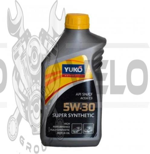 Масло автомобильное, 1л   (SAE 5W-30, SUPER SYNTHETIC, API SN/CF, ACEA C3)   YUKO