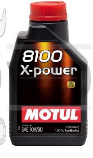 Масло автомобильное, 1л   (синтетика, 10W-60, 8100 X-POWER)   MOTUL   (#106142)