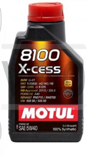 Масло автомобильное, 1л   (синтетика, 5W-40, 8100 X-CESS)   MOTUL   (#102784)
