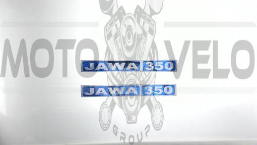 Наклейка   логотип (светоотражающая)   JAWA 350   (синяя)   (#SEA1)