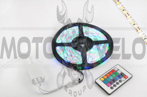 Лента светодиодная SMD 3528 (RGB, влагостойкая, 60 крист/1м, бухта 5м) (+ RGB-контроллер)