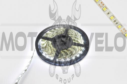 Лента светодиодная SMD 5050 (белая, влагостойкая, 60 крист/1м, бухта 5м)