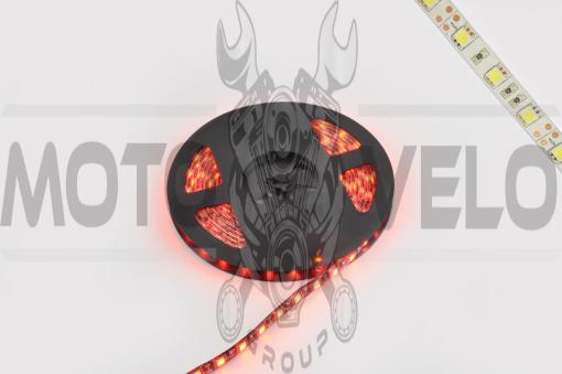 Лента светодиодная SMD 5050 (красная, влагостойкая, 60 крист/1м, бухта 5м)