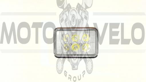 Фара (в сборе)   4T CB125, CG125   (квадратная, LED, 6 дидов, 18W)   EVO