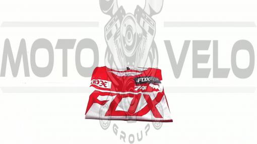Футболка   (бело-красная size M)   FOX