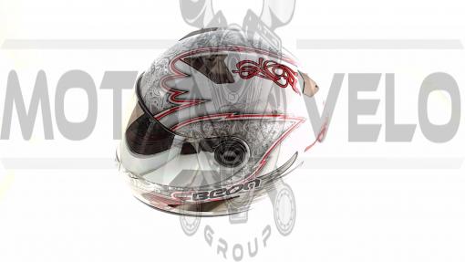 Шлем-интеграл   (mod:B-500) (size:L, бело-черно-синий)   BEON