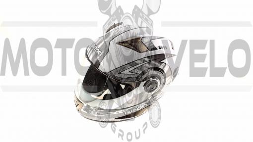Шлем-интеграл   (mod:B-500) (size:L, черно-серый)   BEON