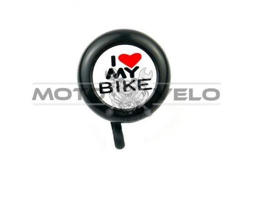 Звонок велосипедный на руль 'SPELLI-I love my Bike'