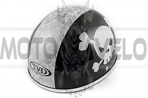 Шлем-каска (mod:Skull) (size:L, черно-белый) TVD