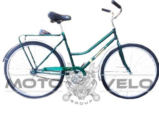 Велосипед дорожный "Фермер" -28-женская рама (зеленый/синий)