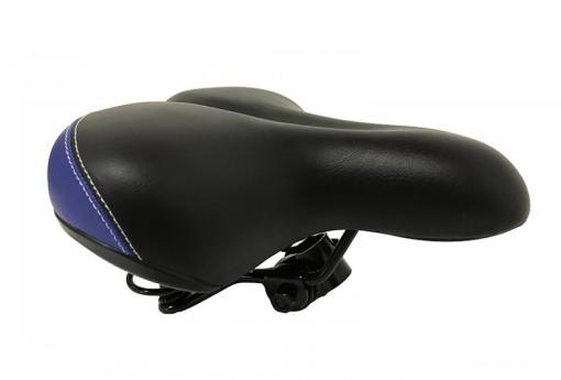 Седло велосипедное на пружинах,среднее,mod:0567 (черно-синее,серое,коричневое)