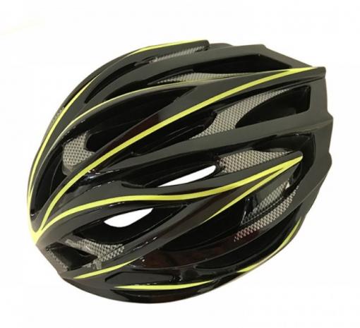 Шлем 'Calibri' FSK-D32, цвет:черный+желтые линии