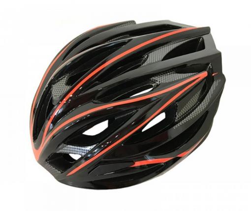 Шлем 'Calibri' FSK-D32, цвет:черный+красные линии