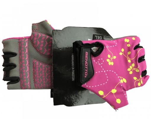 Перчатки детские открытые Benotto LCL-K6596(Pink/Grey)