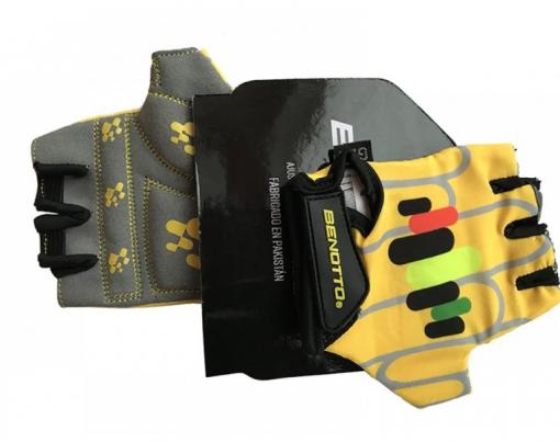 Перчатки детские открытые Benotto LCL-K6589 (Yellow/Grey)