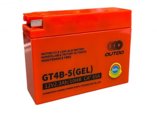 АКБ GT4B-5 узкая таблетка оранжевая OUTDO 115*40*90
