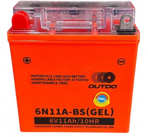 АКБ 6V11A-BS OUTDO JAWA-6V (GEL) оранж 120*130*60