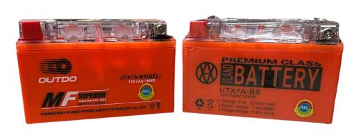 АКБ UTX7A-BS 12V7A (GEL) оранжевый OUTDO 150*87*94