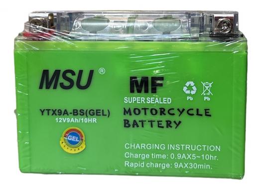 АКБ YTХ9A-BS (GEL) зеленый MSU 105x85x150