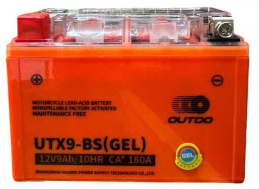 АКБ UTX9-BS (GEL) оранжевый OUTDO 150x85x107