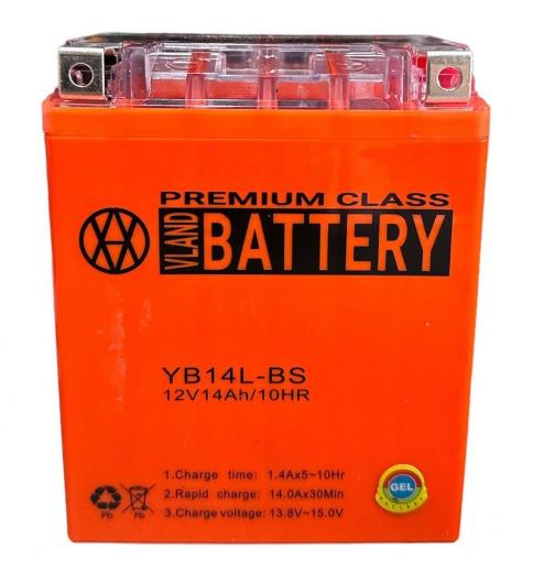 АКБ YB14L-BS (GEL) оранжевый VLAND 132 x 88 x 164