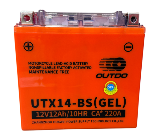 АКБ UTX14L-BS "OUTDO" (GEL) оранжевый 150 x 85 x 145