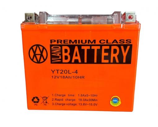 АКБ 12V 18Ah YT20L-4 (GEL) оранжевый VLAND 177*88*155