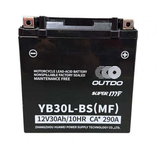 АКБ 12V-30AH\10HR YB30L-BS пастовый OUTDO 175*165*125