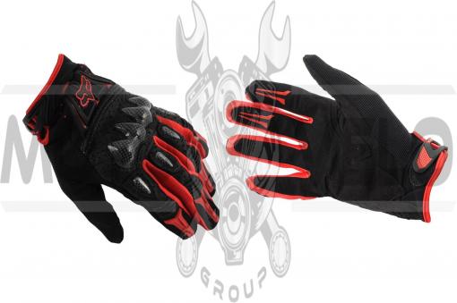 Перчатки "FOX" BOMBER (mod:FX-5, size:L, черно-красные)