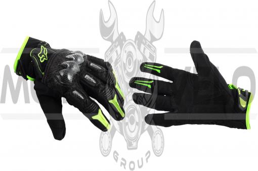 Перчатки FOX BOMBER (mod:FX-5, size:XL, черно-зеленые)