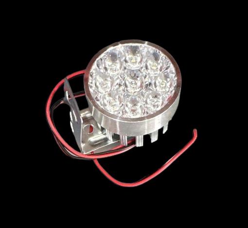 Фара LED L9-13,5W круглая D-54 мм FLOOD 9-85V DC 1,5W 9щт. 6000К IP67 1400 LM